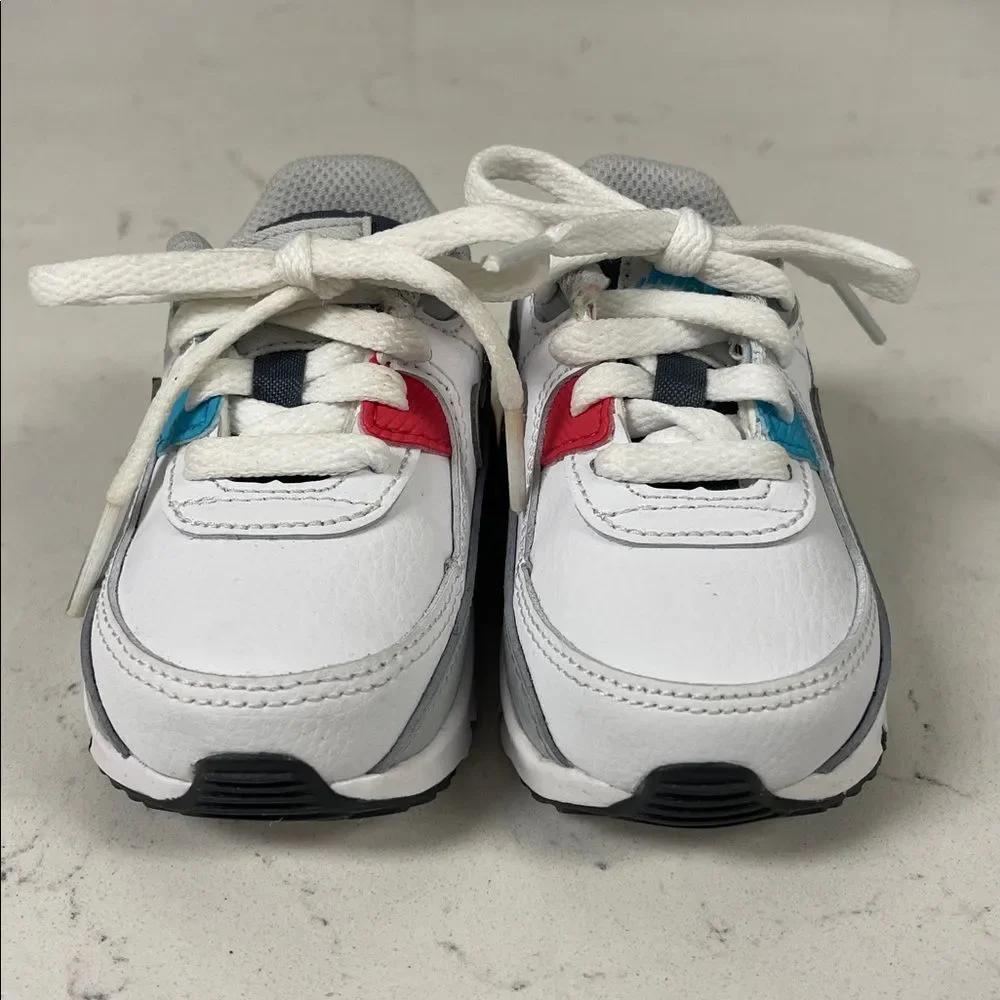 Nike Air Max 90 LTR CD6868-108 White Chlorine Blue (TD) Size 4C Worn 1-2 Times